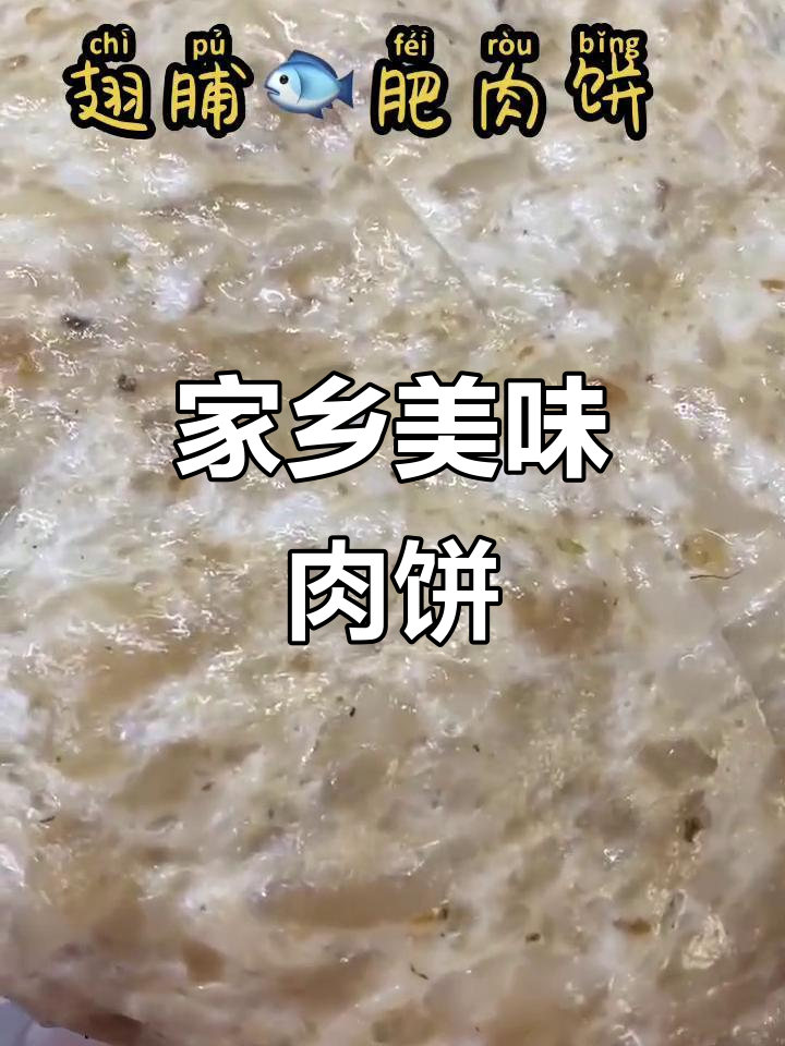 家乡的肉饼,猪肉与翅脯鱼干混合,香酥可口