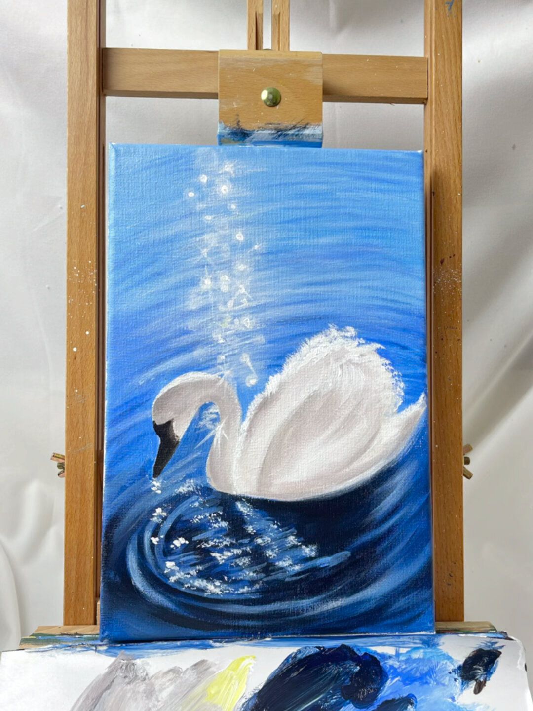 天鹅|丙烯手绘教程