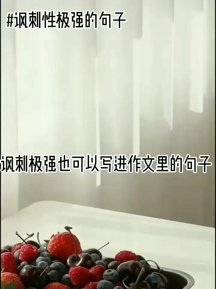 讽刺性极强也可以写进作文里的句子