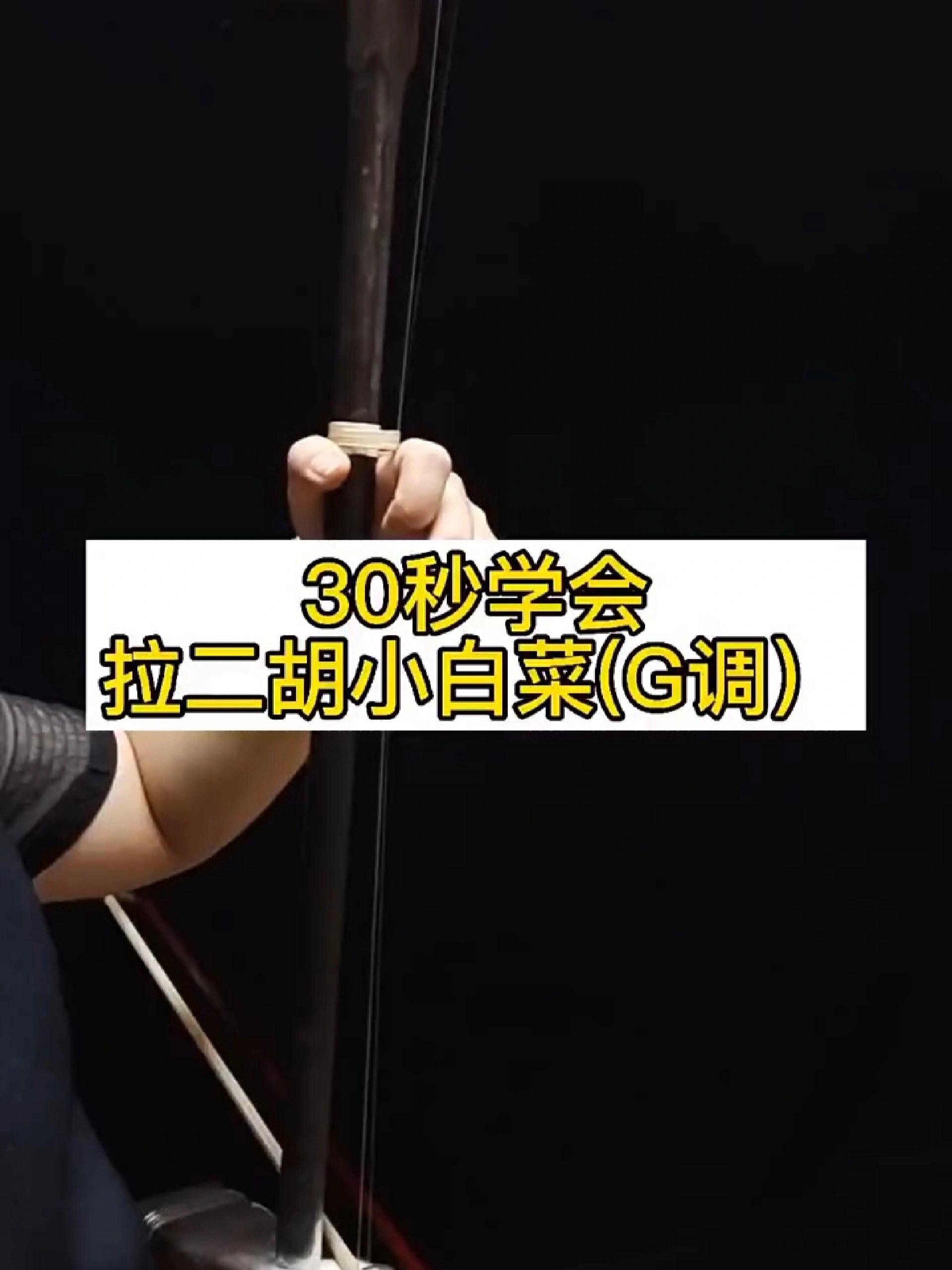 《小白菜》二胡指法教学
