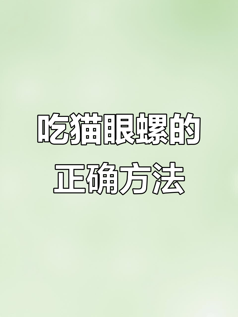 猫眼螺怎么吃?教你一步步解锁美味