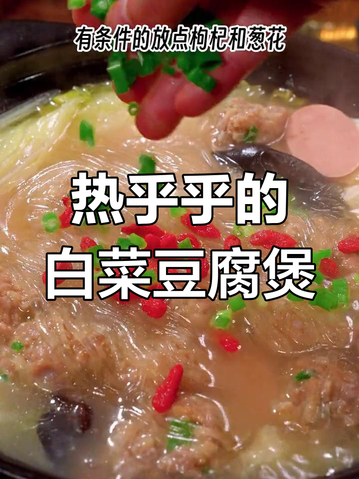 冬季暖心白菜豆腐煲,汤鲜味美,家常做法