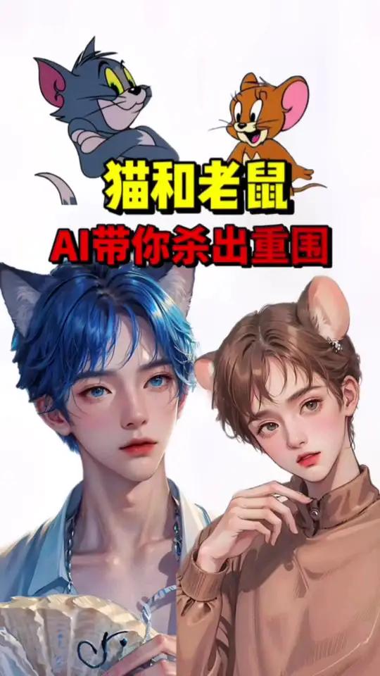 猫和老鼠,这次让AI带你杀出重围!拟人 猫和老鼠 ai绘画 这次我带你杀出重围 童年动画