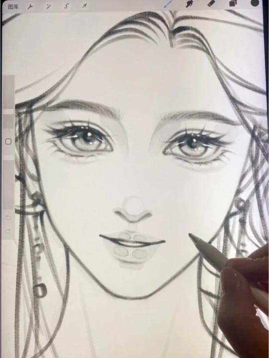 今日份手把手教你画古风少女啦