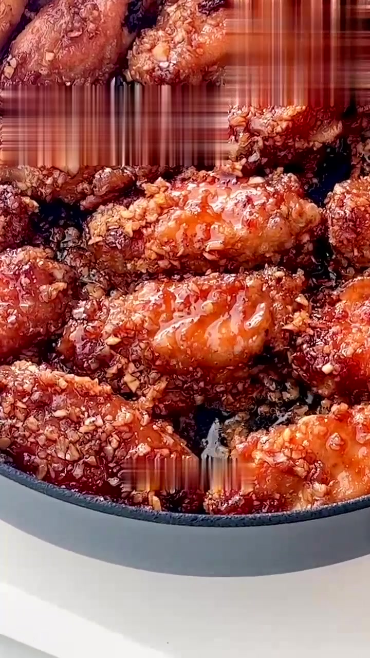 酥脆爆汁|蒜香黄油脆皮鸡翅世界杯夜宵