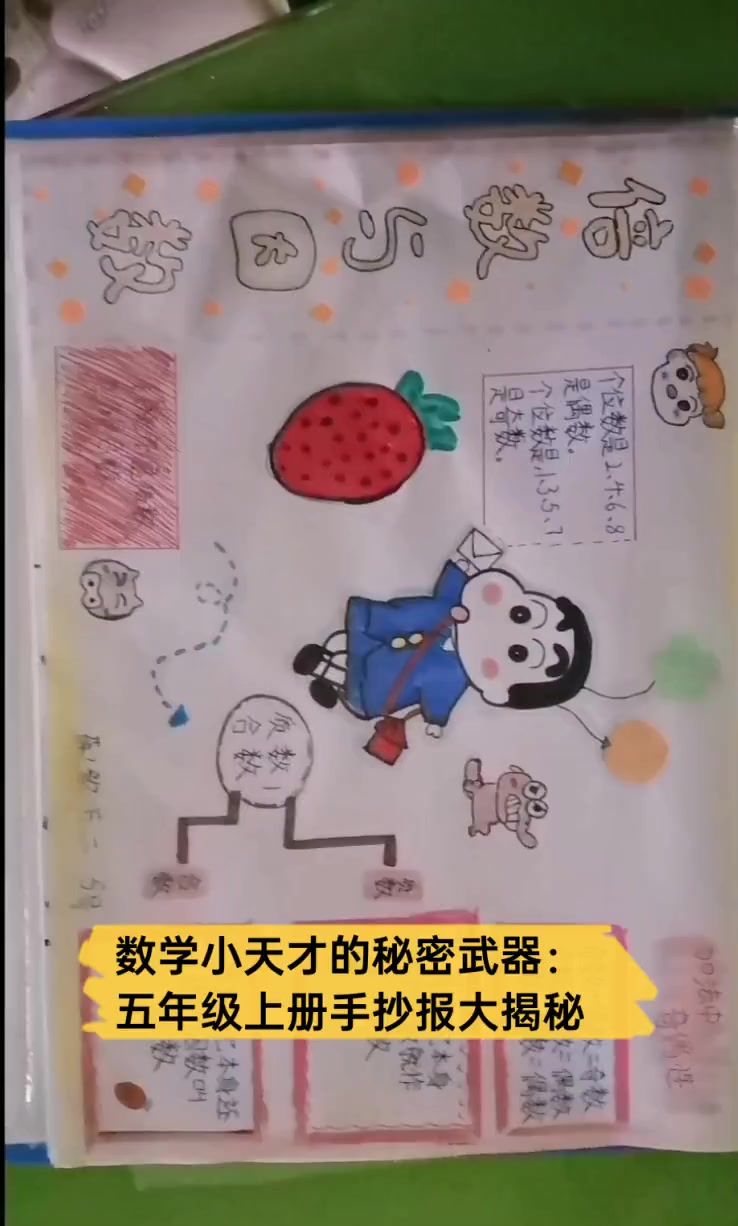 数学小天才的秘密武器:五年级上册手抄报大揭秘!