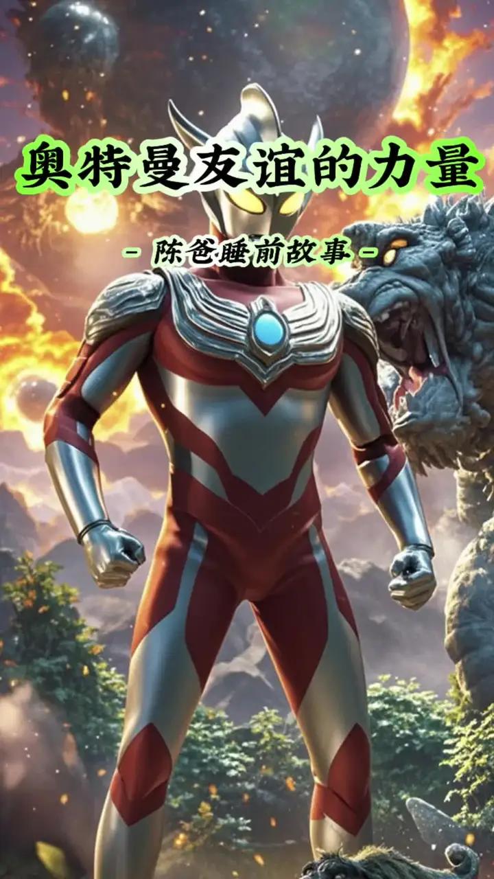 儿童睡前故事《奥特曼友谊的力量》育儿动画亲子阅读拼音绘本 在一个遥远的星球,奥特曼与怪兽激