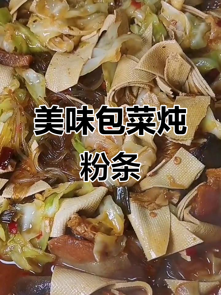 包菜炖粉条,一锅不够吃!不信试试,不好吃算我输