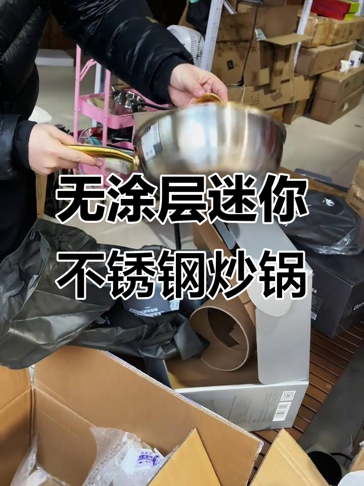 德国三头鹰迷你纯钛炒锅,无涂层不粘锅,煎炒两用超耐用