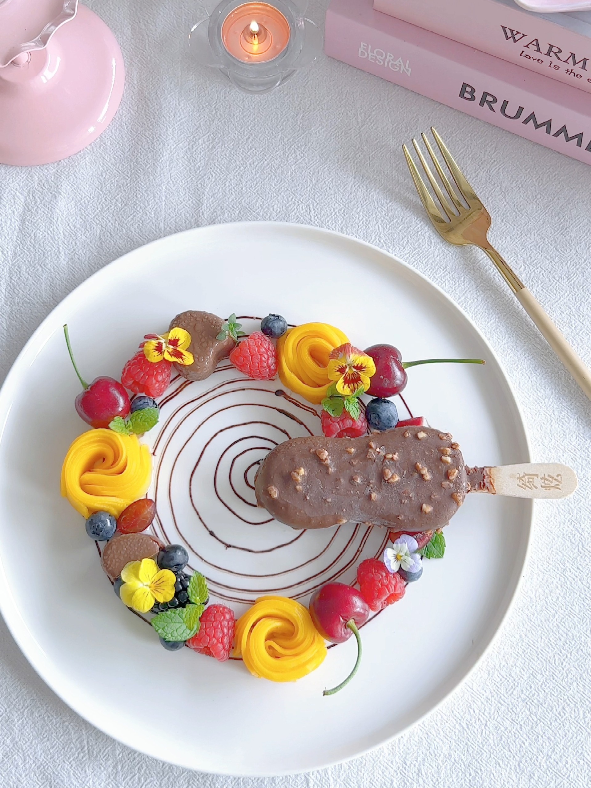 精致摆盘浪漫法式水果甜品下午茶