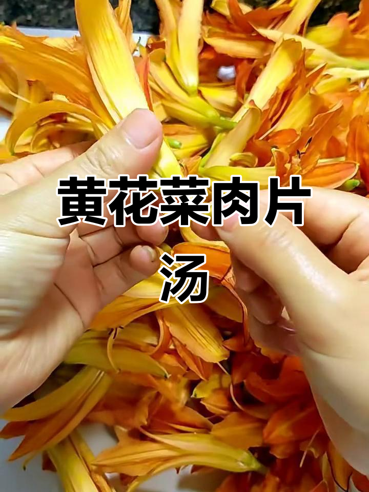 黄花菜肉片汤,简单又美味