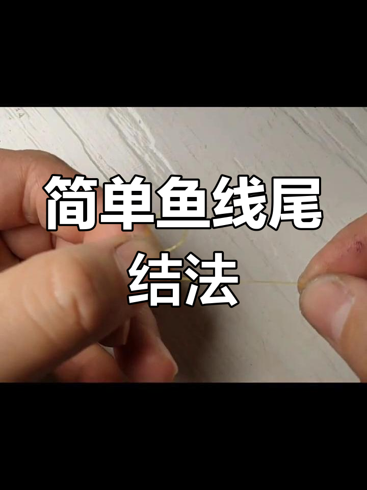 新手必学鱼线尾部打结技巧