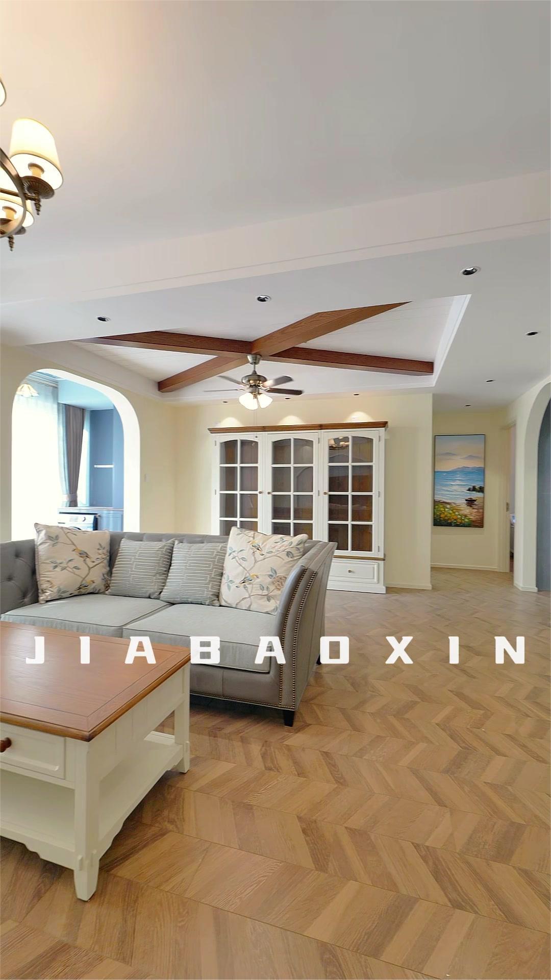 鲁商金茂观海印象100㎡地中海风格装修完工实景