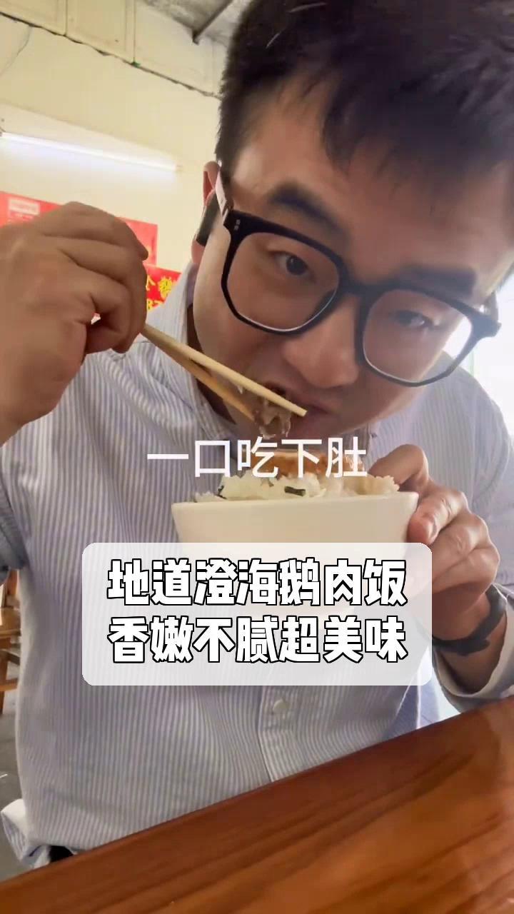地道澄海鹅肉饭,香嫩不腻超美味!