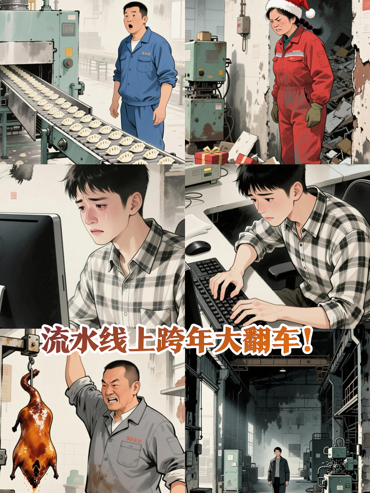 工厂流水线跨年派对，竟把老板卷进传送带！