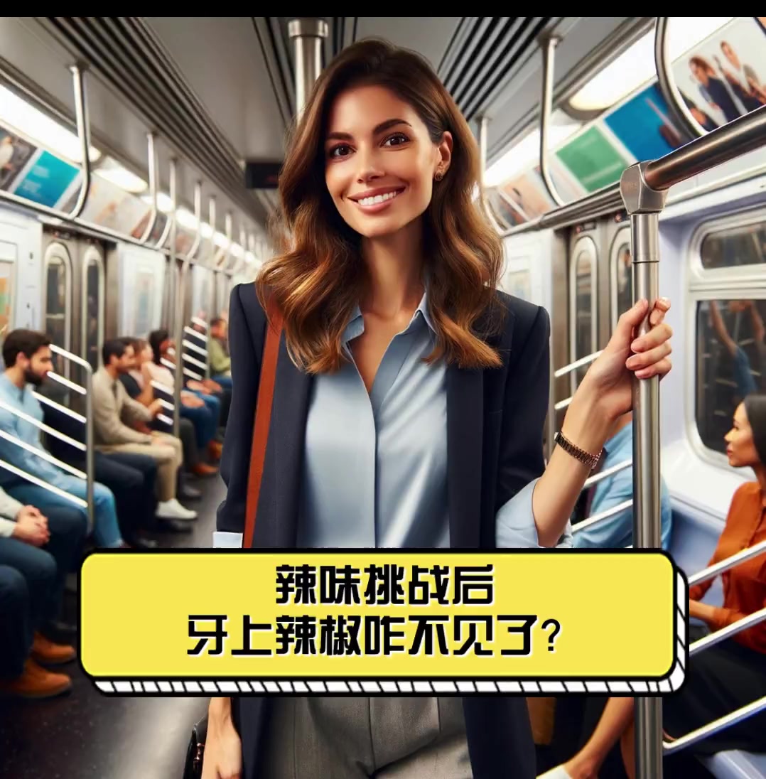 辣味挑战后,牙上辣椒咋不见了?