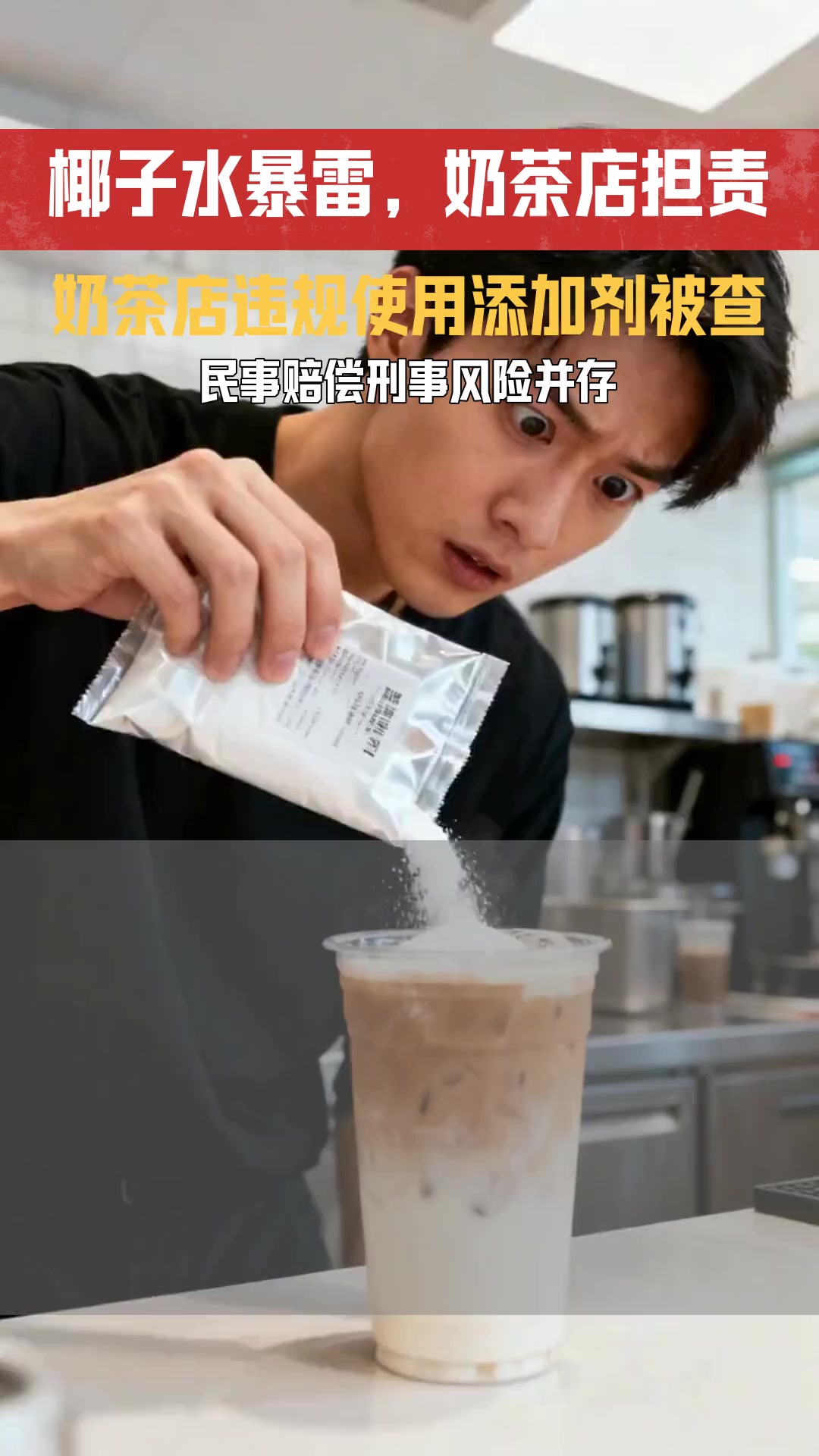 椰子水暴雷 奶茶店使用违规添加剂是否需担责