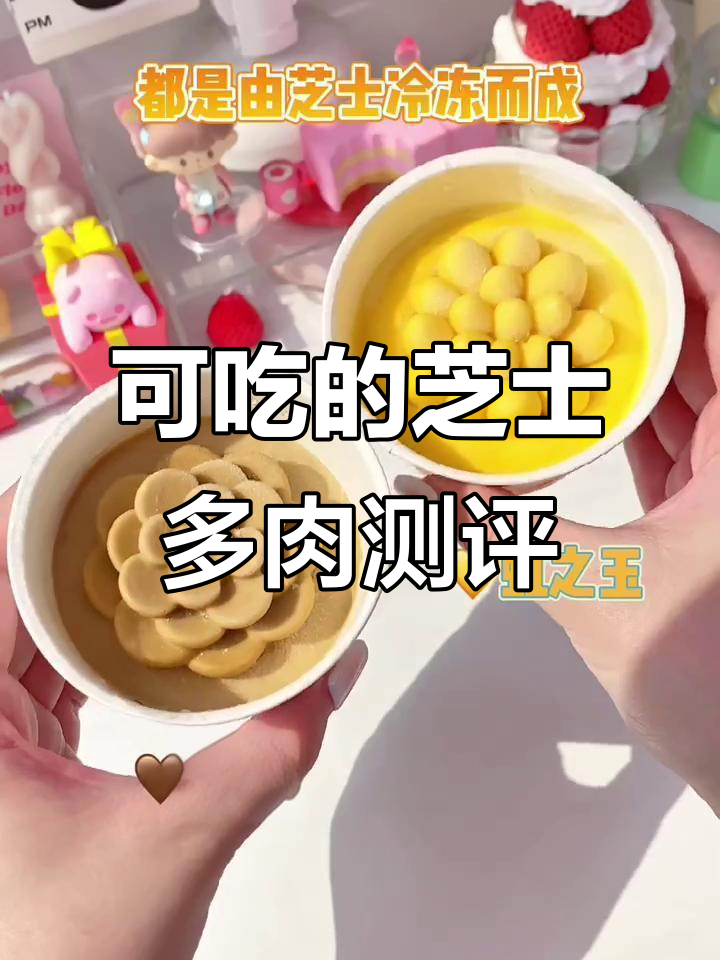 芝士冷冻多肉,口感像冰淇淋!蓝莓、百香果口味最赞