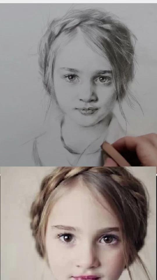 素描:素描人像公开课之如何画素描小女孩