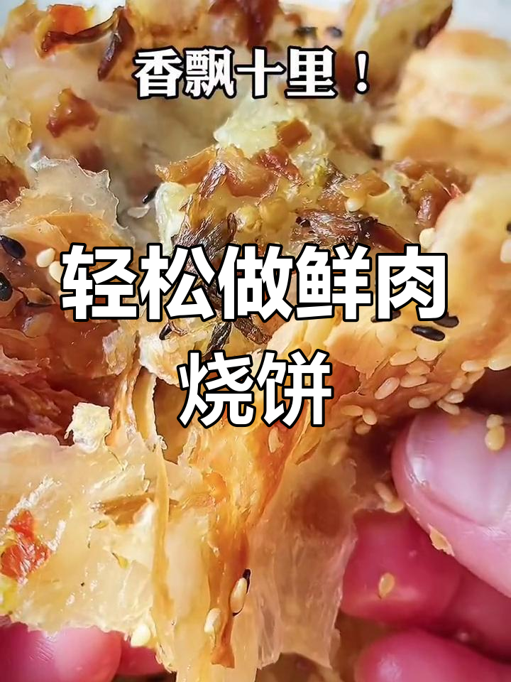 自制鲜肉烧饼锅盔,15元一个的掉渣美味只需2.5元