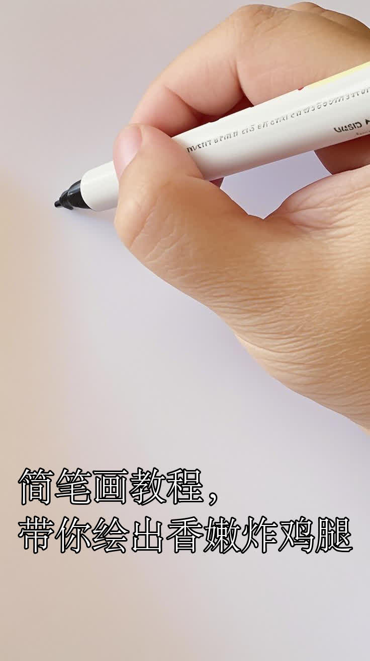 简笔画教程，带你绘出香嫩炸鸡腿