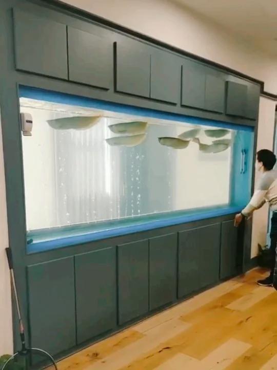 饭店酒店鱼缸推荐嵌入式墙体鱼缸设计隔断墙