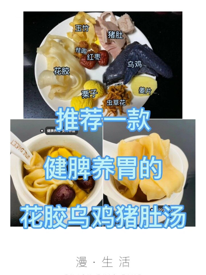 养胃健脾的花胶乌鸡猪肚汤