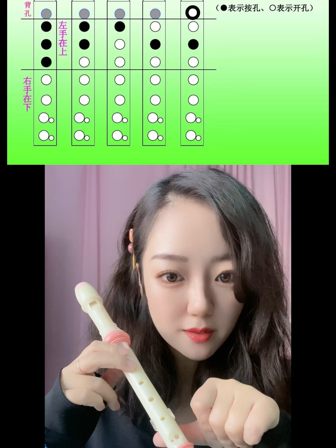 高音八孔竖笛指法