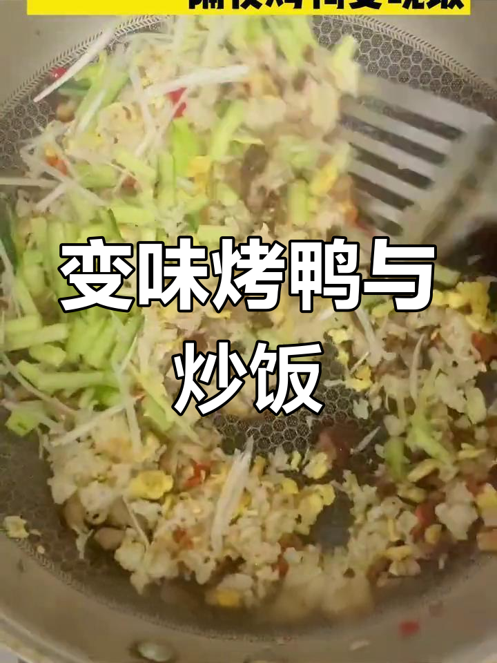 隔夜烤鸭变美味,炒饭新做法