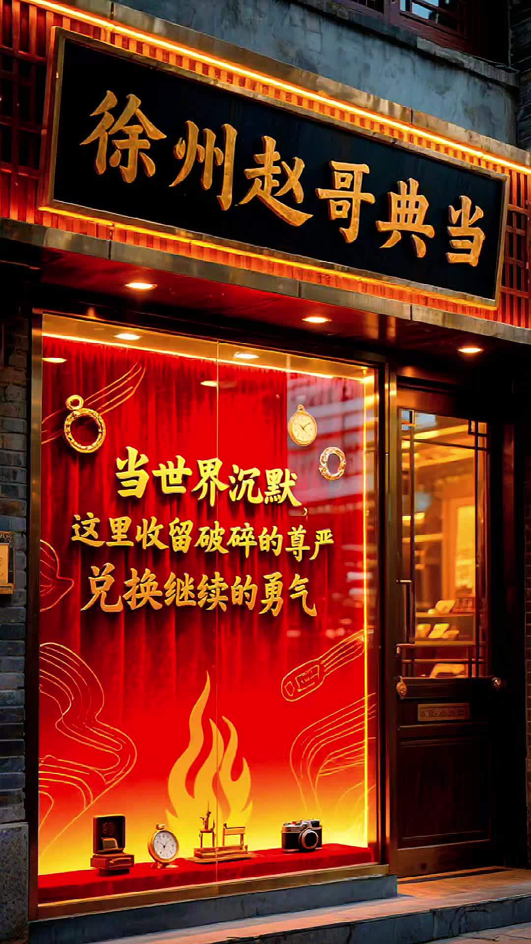 徐州街头惊现「深夜避风港」典当行!门头会发光,文案会「疗伤」徐州深夜最暖典当行 把尊严当给