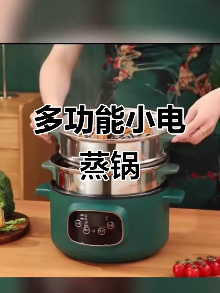 迷你电蒸锅,三层大容量,炖煮一体,预约定时功能