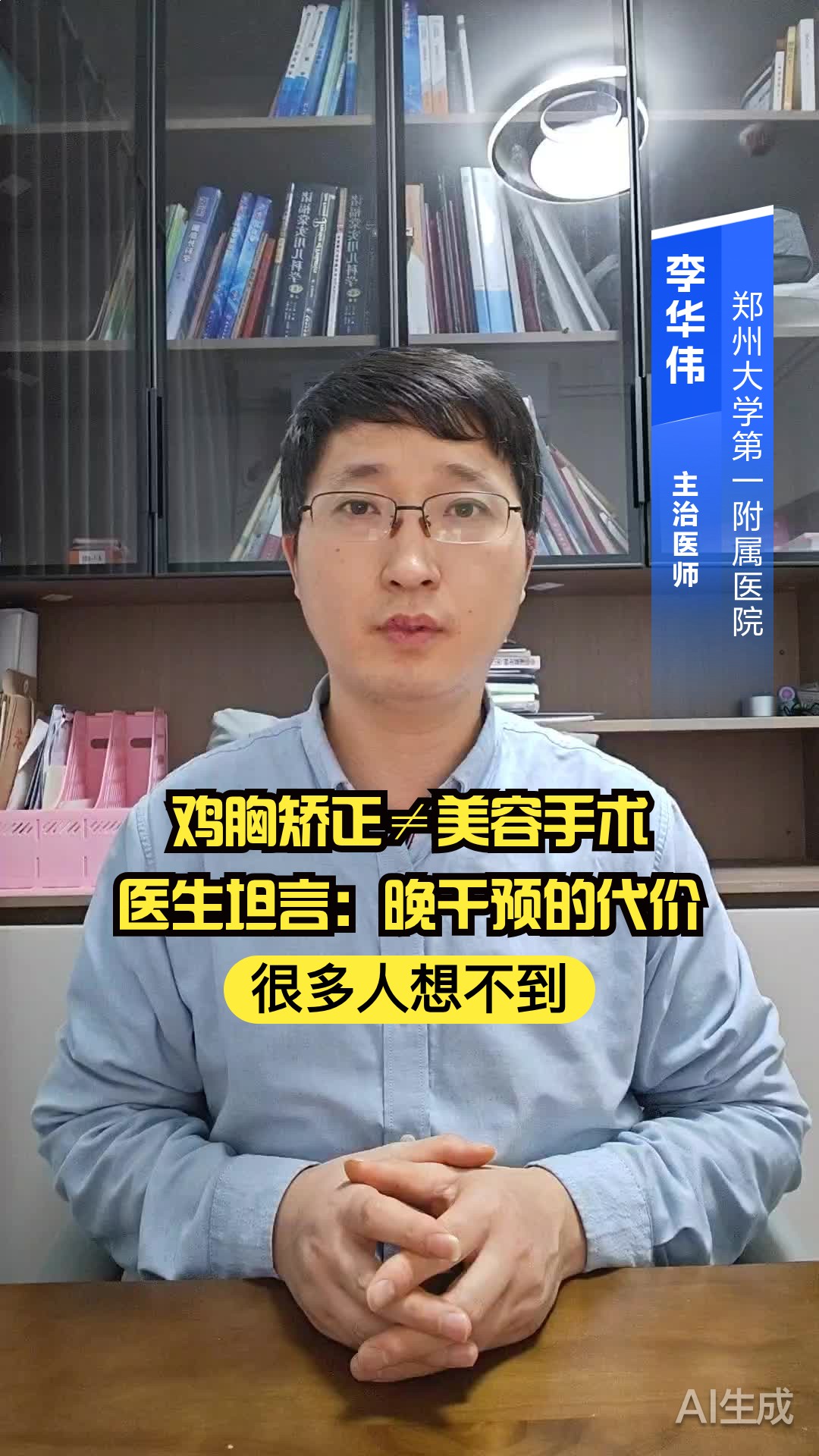 鸡胸矫正≠美容手术!医生坦言:晚干预的代价很多人想不到