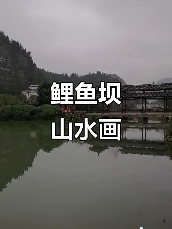 雨中鲤鱼坝山水美景,兴仁屯脚镇的诗意画卷