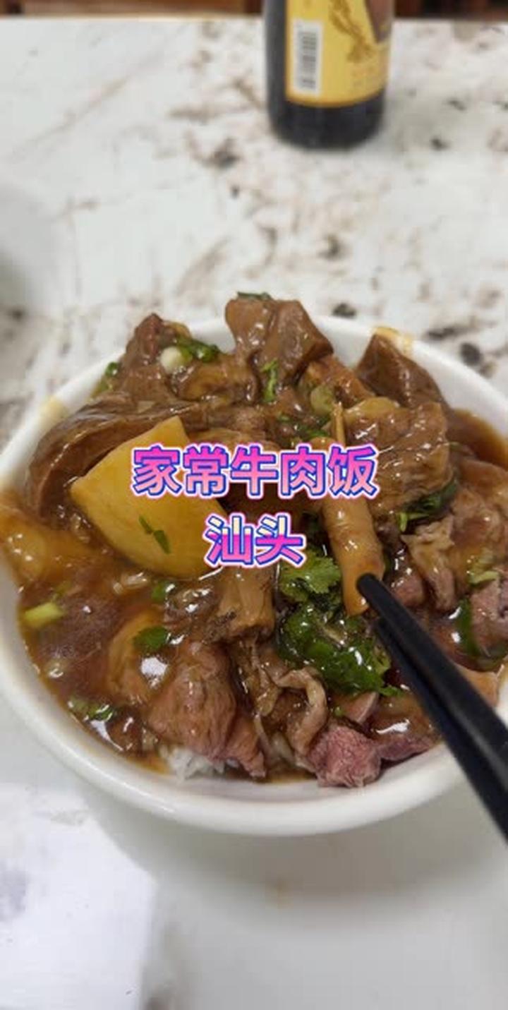努力搬砖小姐姐带你尝汕头家常牛肉饭和丸子