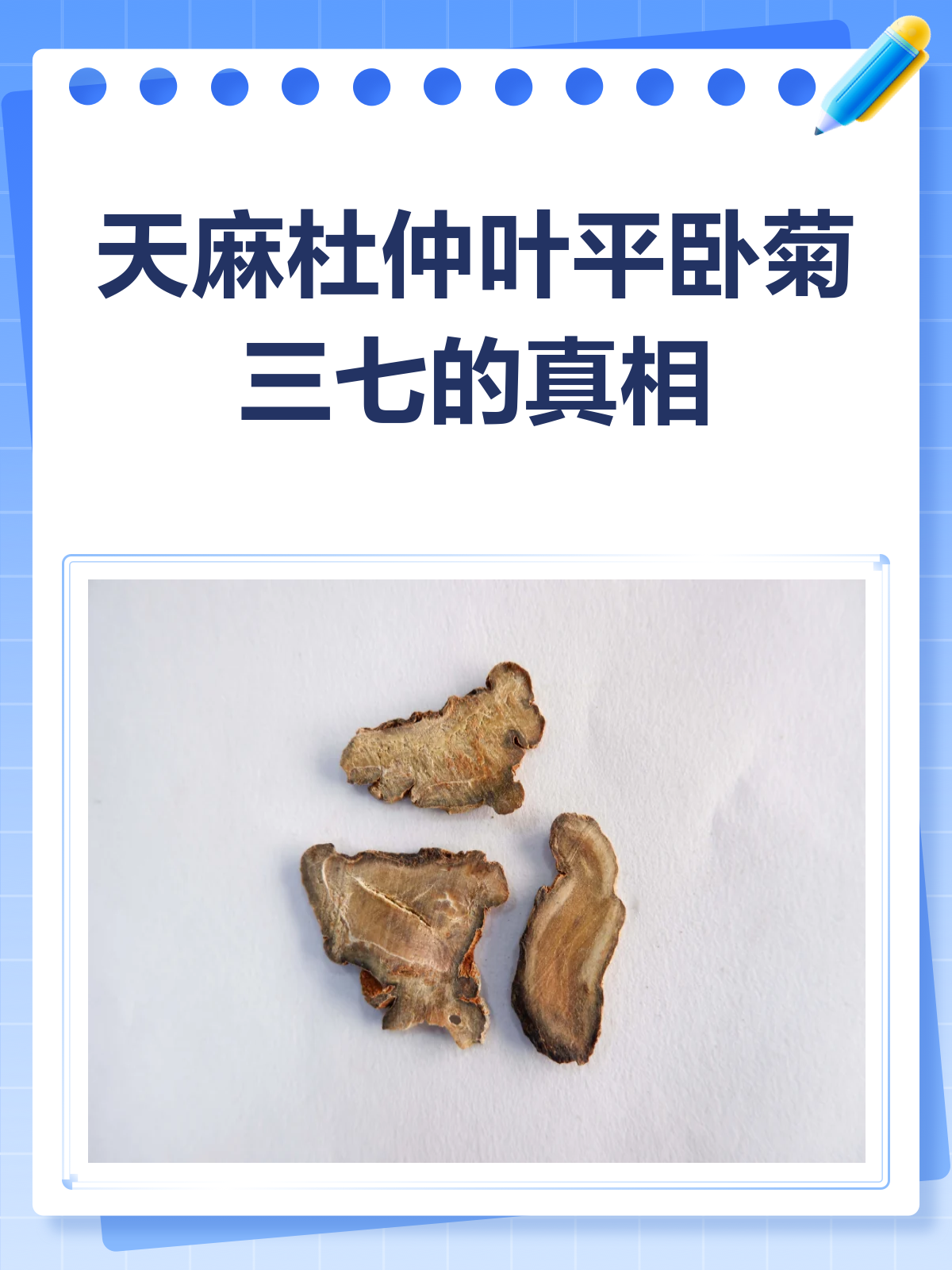 天麻杜仲叶平卧菊三七,真的那么神?