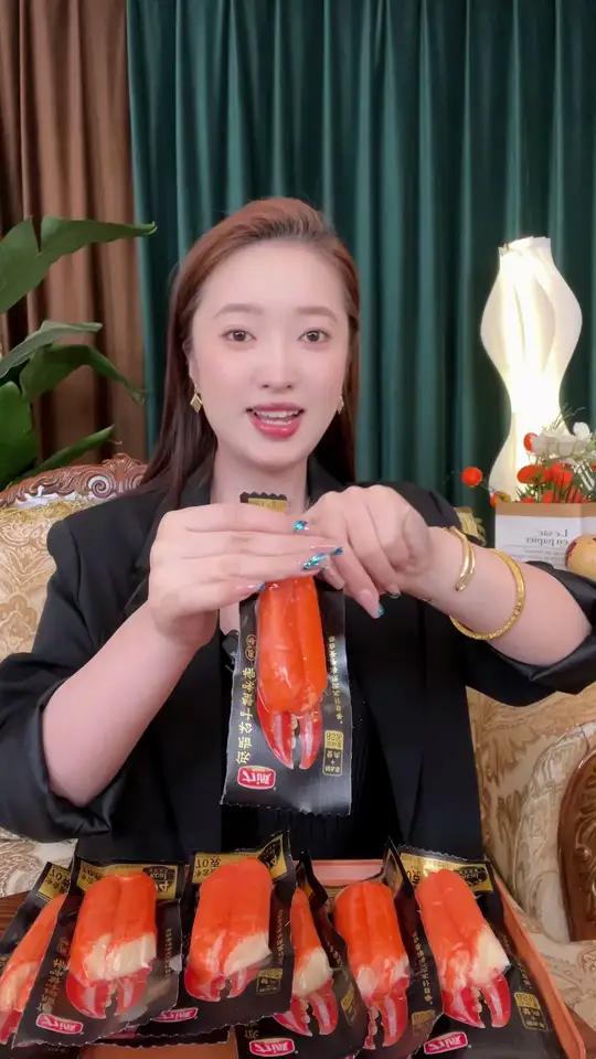空口吃蟹肉的感觉谁懂啊!又鲜又甜真的好好吃_蟹棒_力诚_蟹柳__
