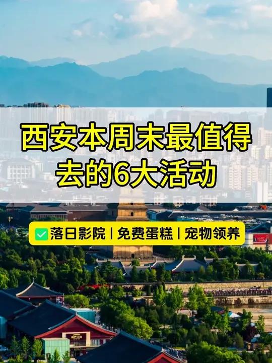 西安本周末最不能错过的6大活动!落日影院、免费蛋糕、宠物领养 #西安 #周末去哪玩 #周末