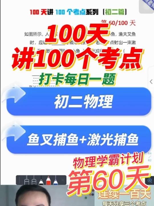 初二物理第60天鱼叉和激光捕鱼有区别吗?