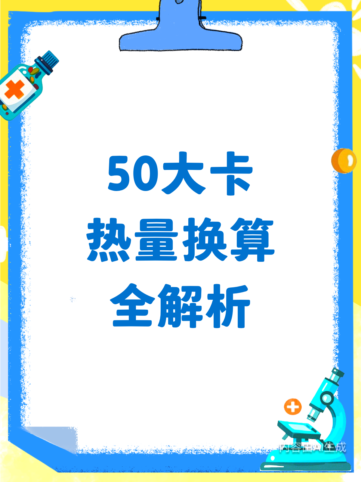 50大卡是多少?热量单位换算超简单