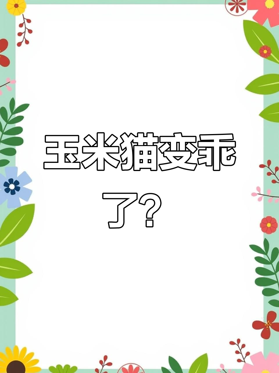 这只玉米猫咪吃青菜,表情包依旧猥琐