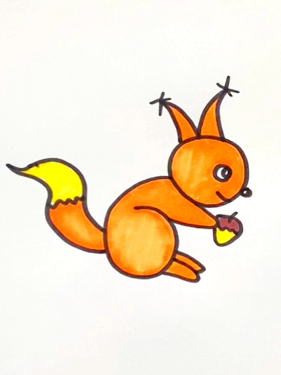 小松鼠简笔画