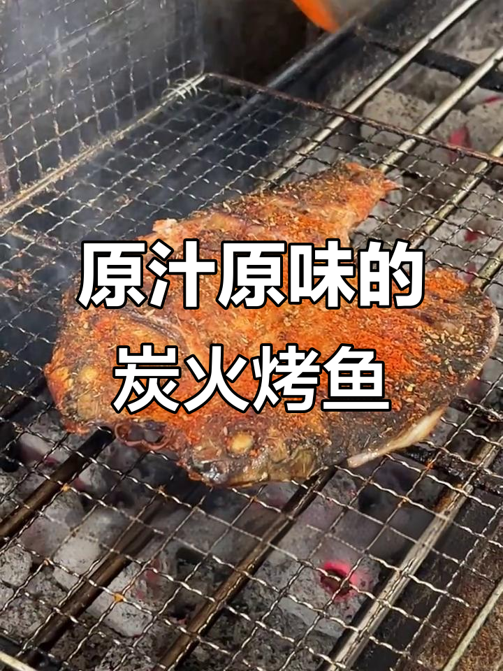 纯炭火烤鱼,麻辣鲜香又入味