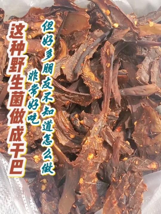 这种野生菌做成菌子干巴非常好吃,但很多人却不知道,我们本地人很喜欢吃,我把做法分享给大家