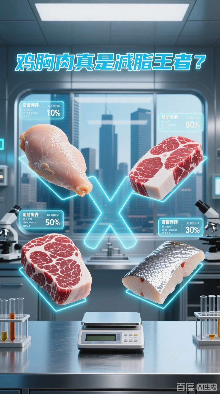 4种常见肉类“脂肪含量实测”，鸡胸肉真的是减脂王者吗？