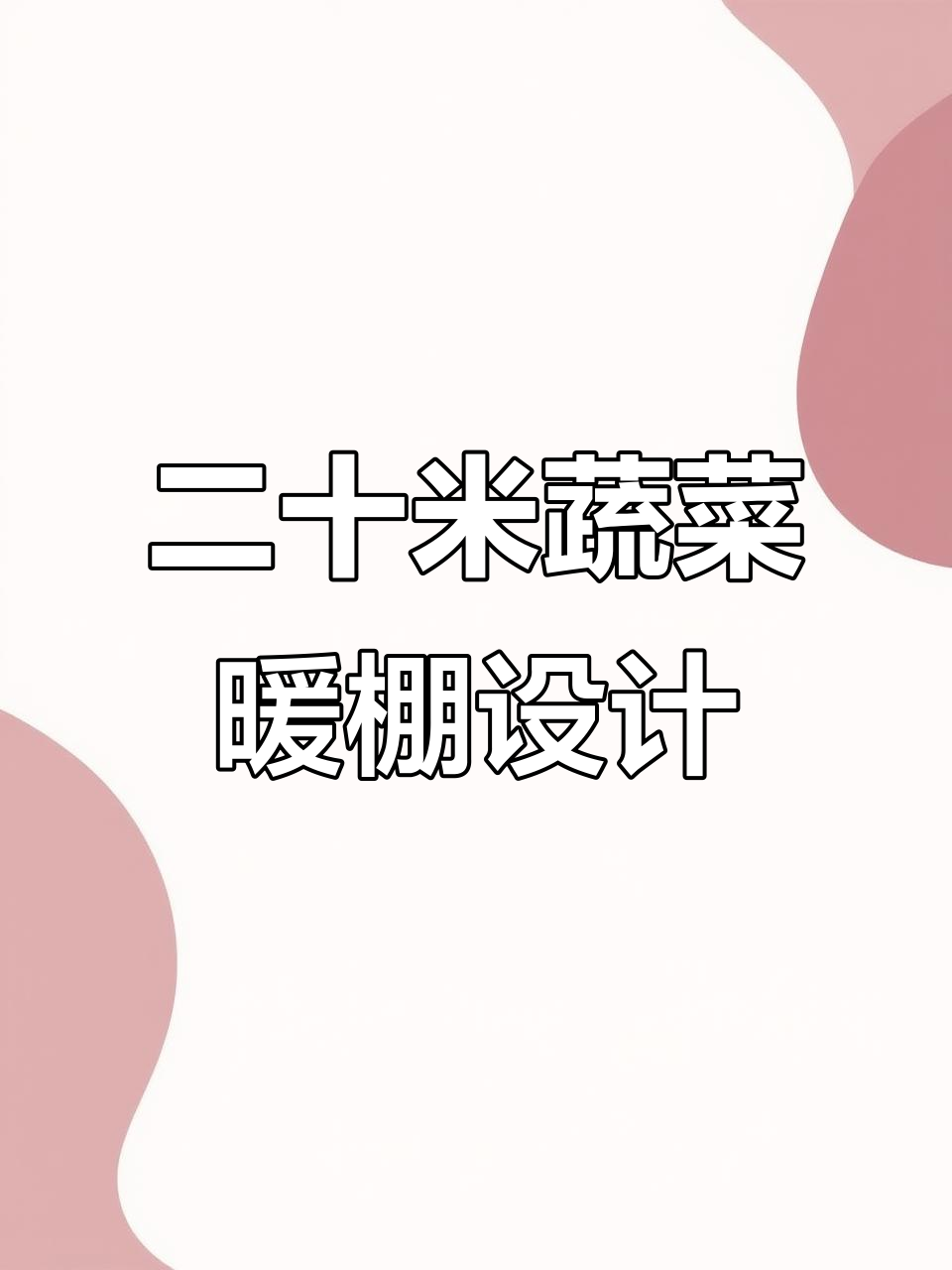 蔬菜暖棚设计揭秘：20米宽抗风抗压大棚结构解析