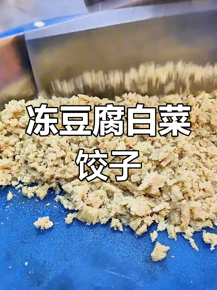 纯手工冻豆腐白菜水饺,鸡蛋馅鲜香美味