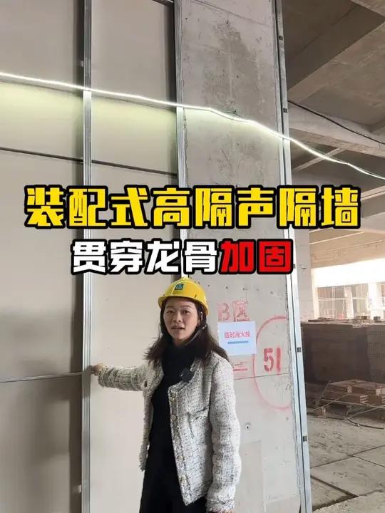 装配式高隔声隔墙 贯穿龙骨加固作用