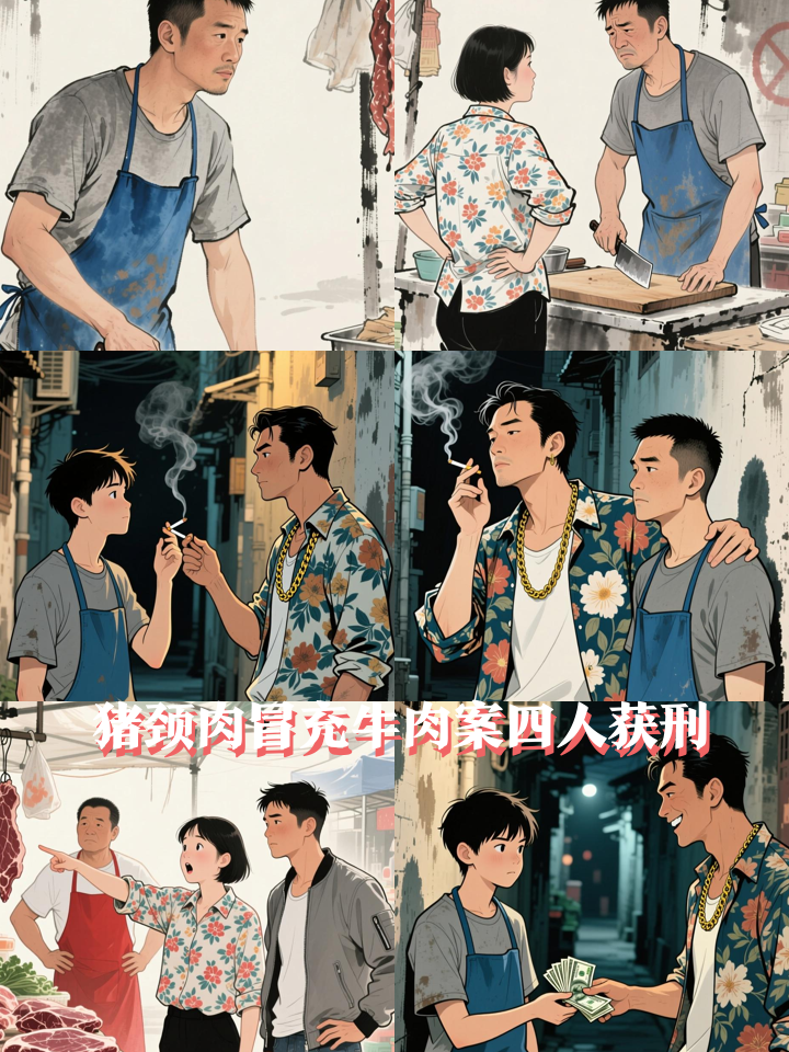 猪颈肉冒充高价雪花牛肉4人获刑(九派新闻)