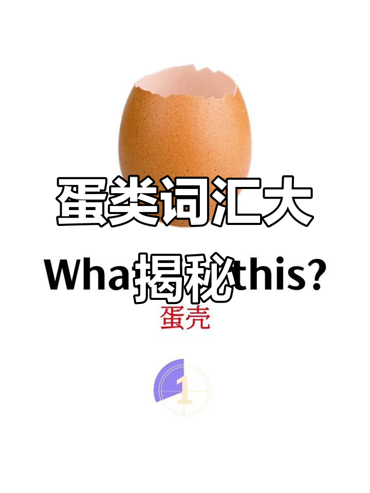 鸡蛋壳、蛋黄和蛋白的英文表达,你都知道吗?