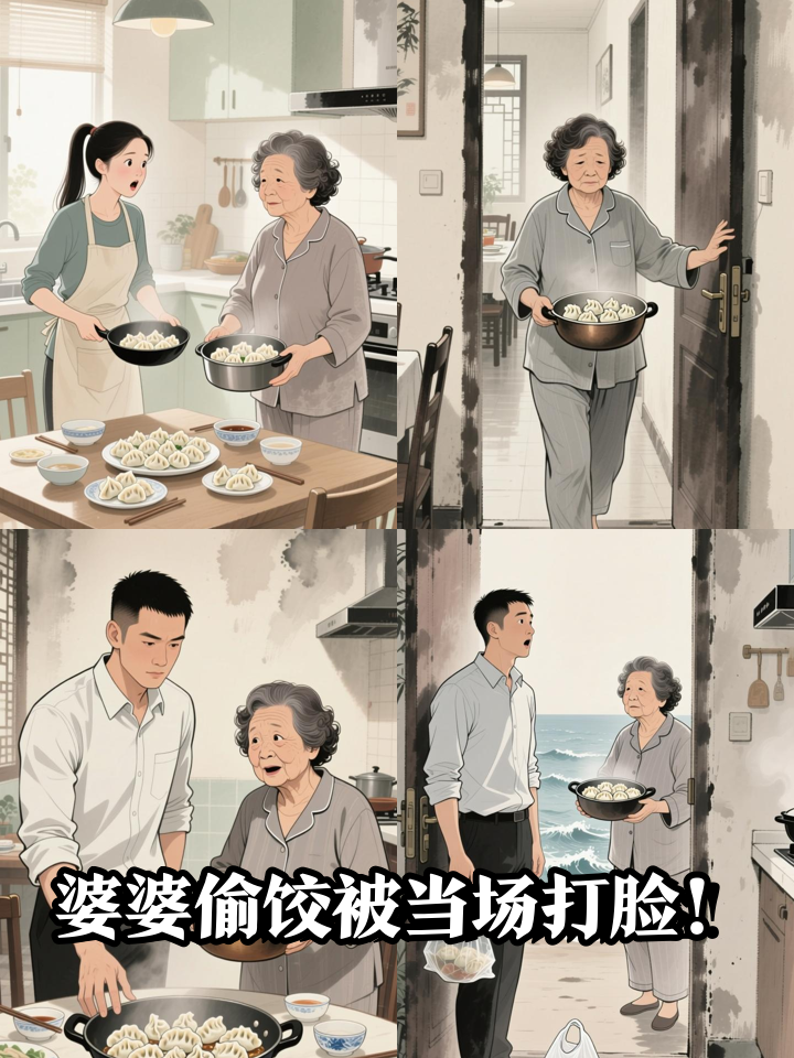 婆婆端走儿媳包的饺子，儿子回来直接掀桌！